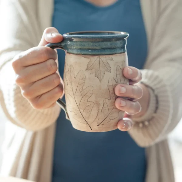 Coffee Lover Pottery Mug - Handmade Mug - Gift for Her/Him, Wedding Party, Ceramics - 图片 2